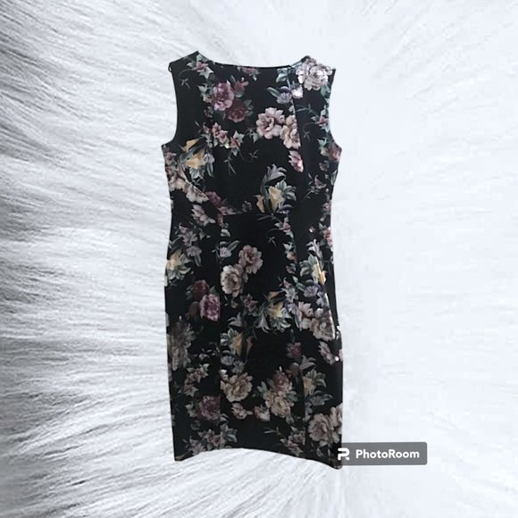 🖤🌸 💃Beautiful Enfocus Black Floral Dress - Picture 2 of 9